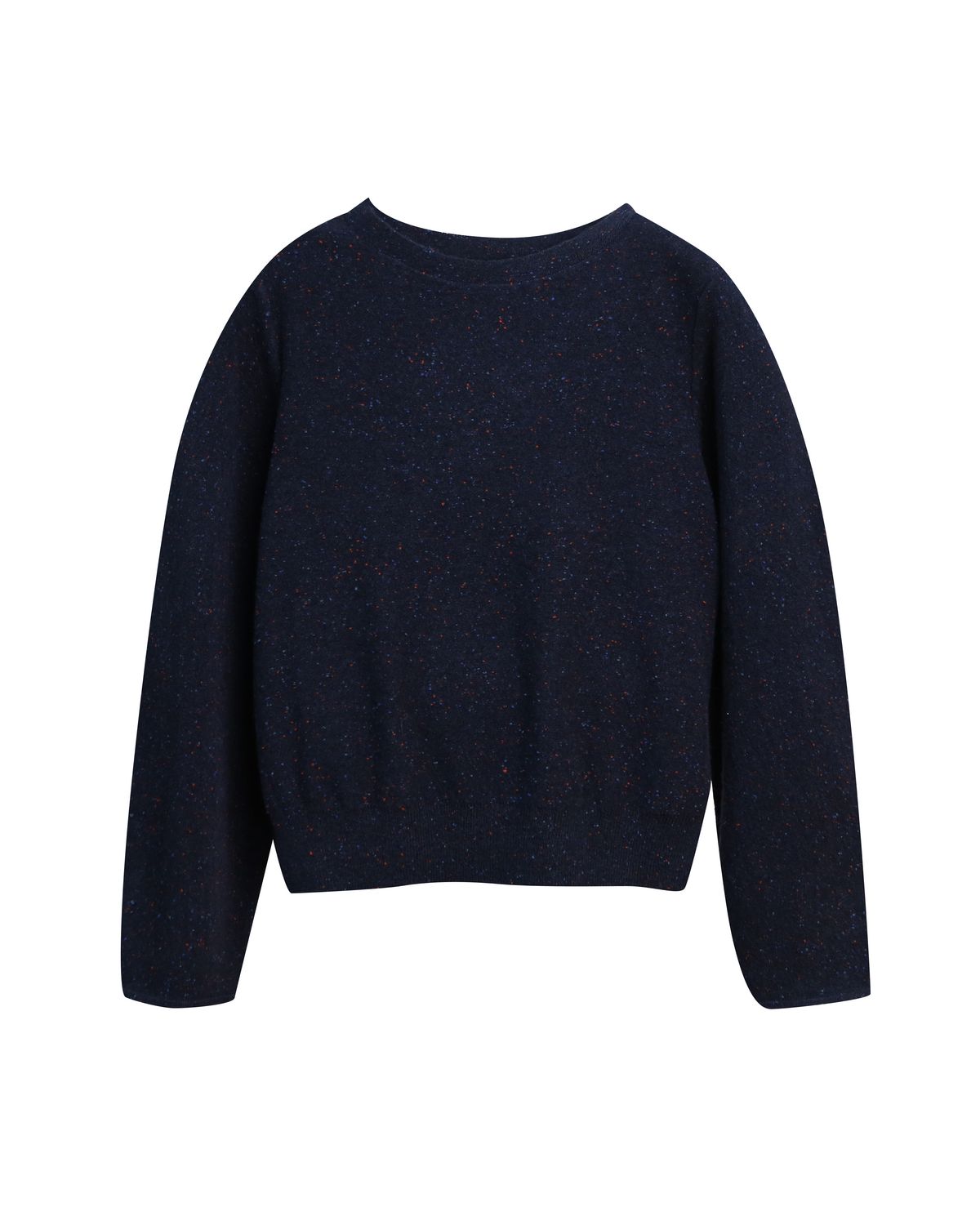 SLUB YARN KNIT TOP - NAVY