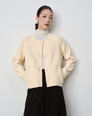COCOON COAT - PEARL