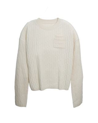 POCKET DETAIL KNIT TOP - PEARL