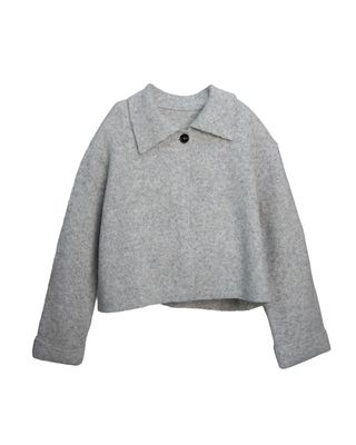 WOOL BLEND POINTED COLLAR JACKET - LHG