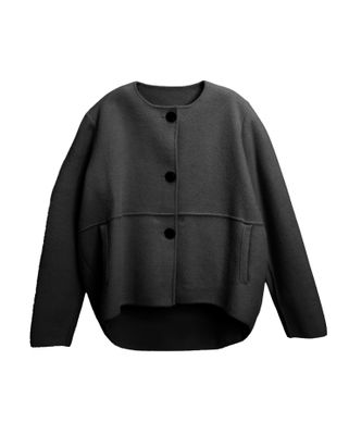 COCOON COAT - BLACK