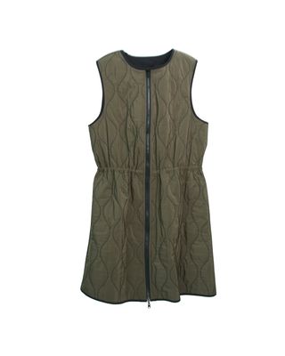REVERSIBLE QUILTED VEST - BLACK/OLIVE