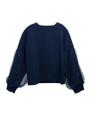 MESH SLEEVES TOP - DEEP TEAL