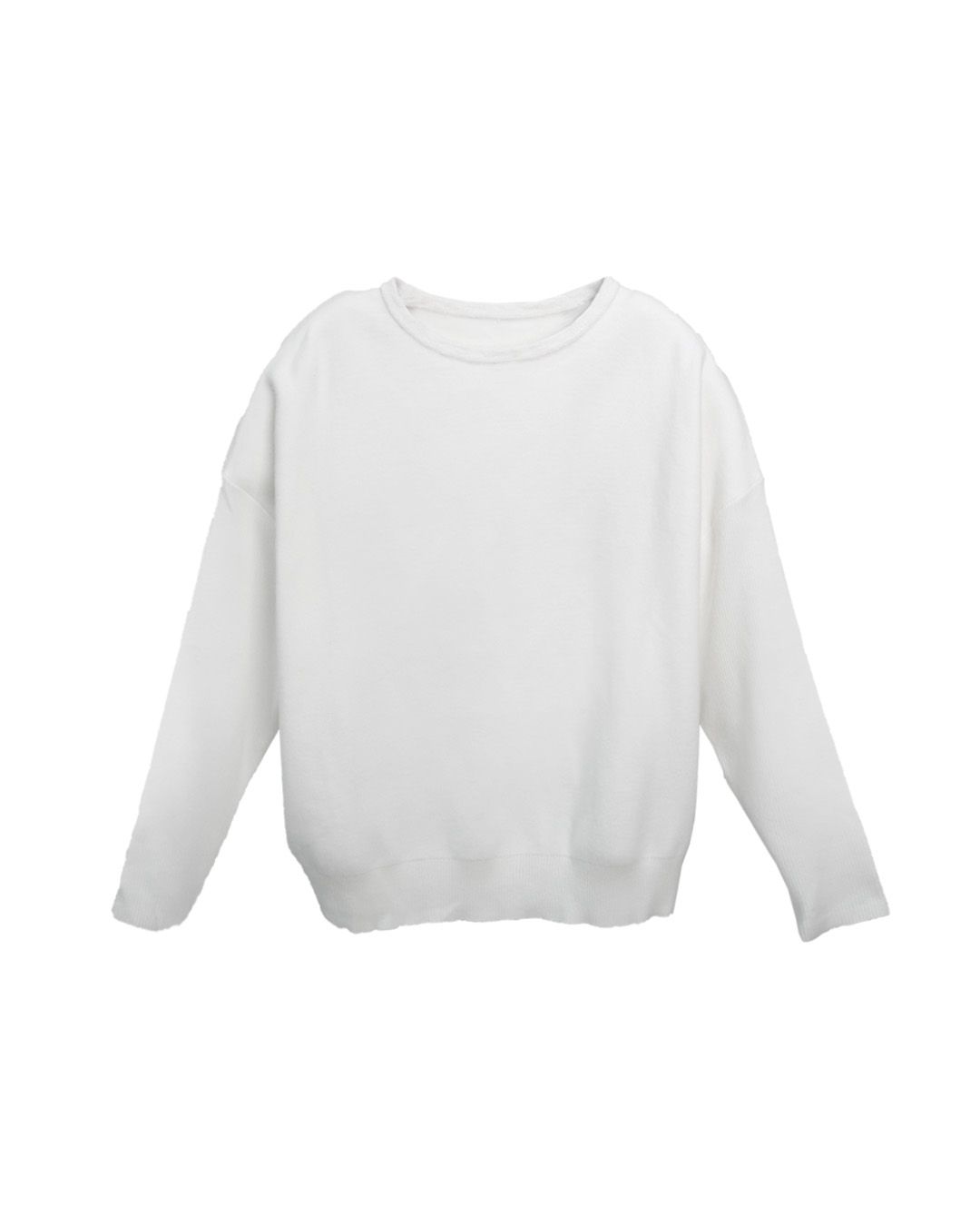 ASYMMETRICAL HEM TOP - EGGSHELL