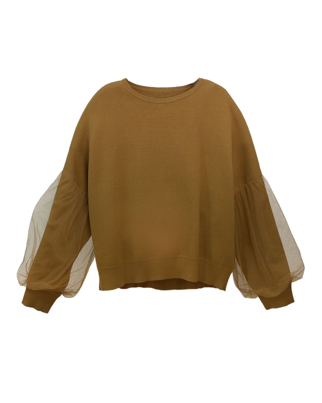 MESH SLEEVES TOP - GINGER