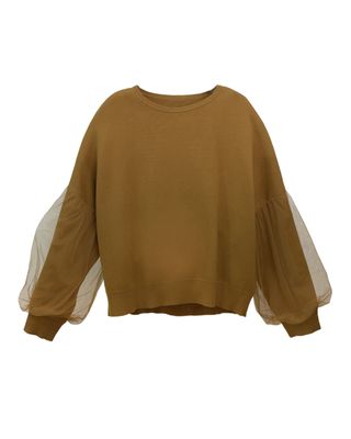 MESH SLEEVES TOP - GINGER