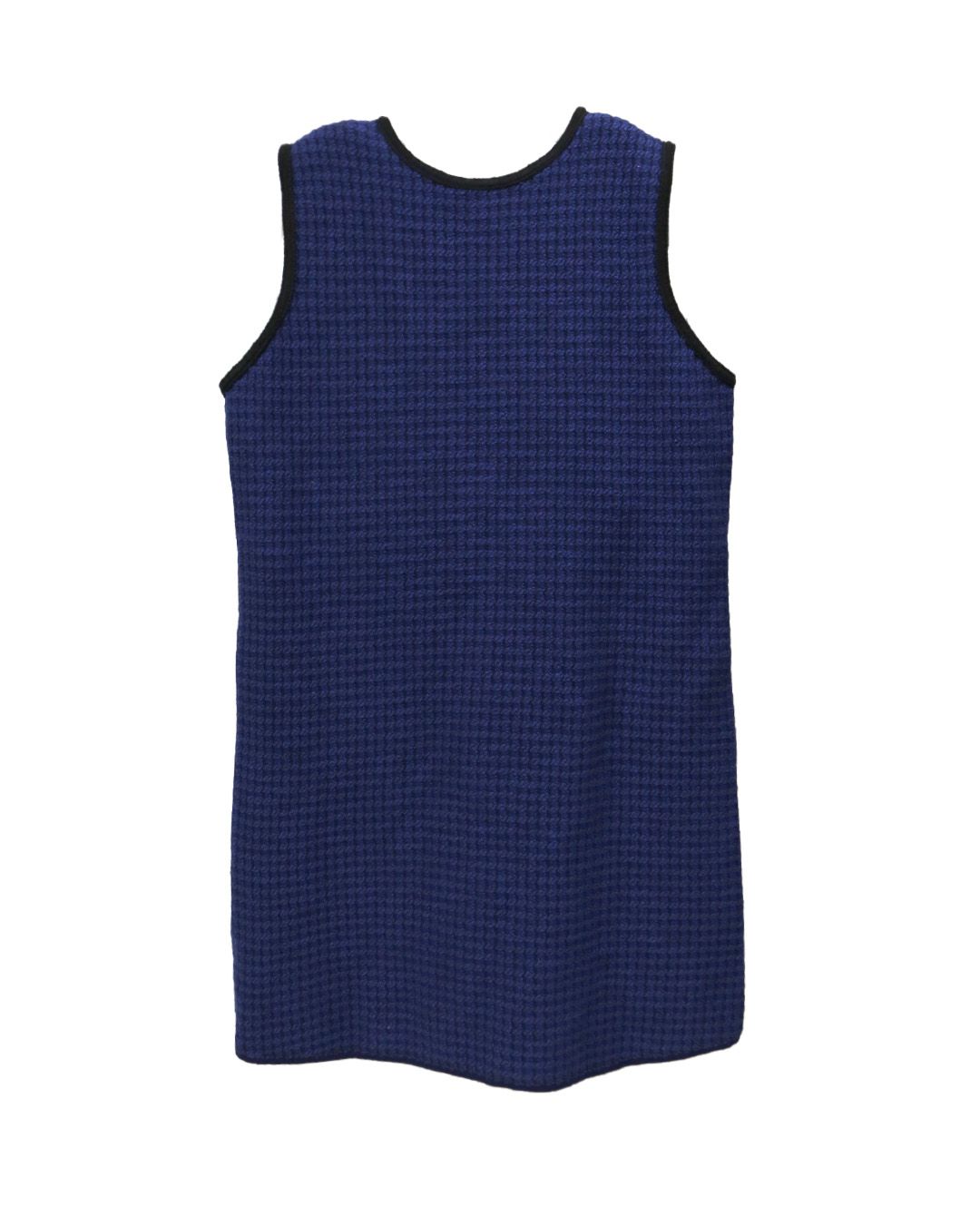 BUTTON DETAIL SLEEVELESS DRESS - ELECTRIC