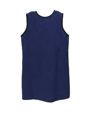 BUTTON DETAIL SLEEVELESS DRESS - ELECTRIC