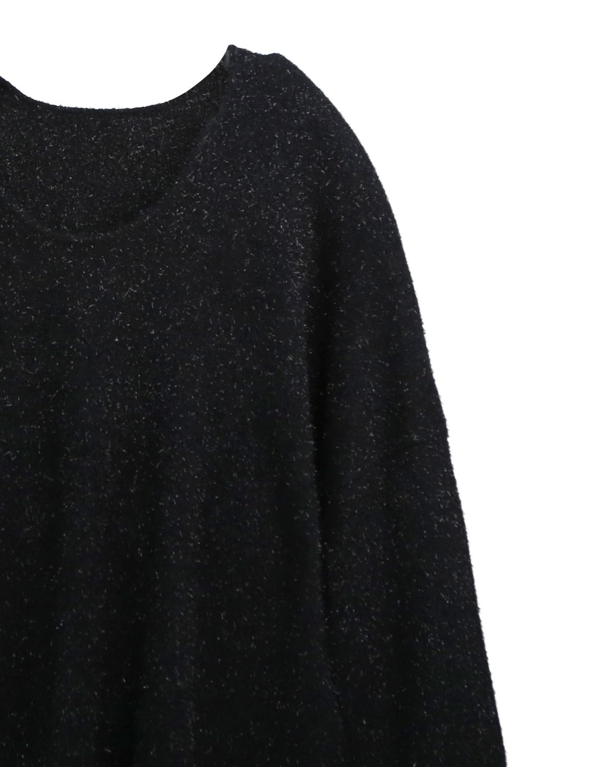 METALLIC PULLOVER - BLACK