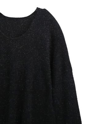 METALLIC PULLOVER - BLACK