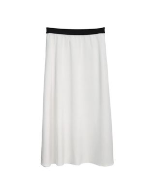 SHEEN LONG SKIRT - PEARL