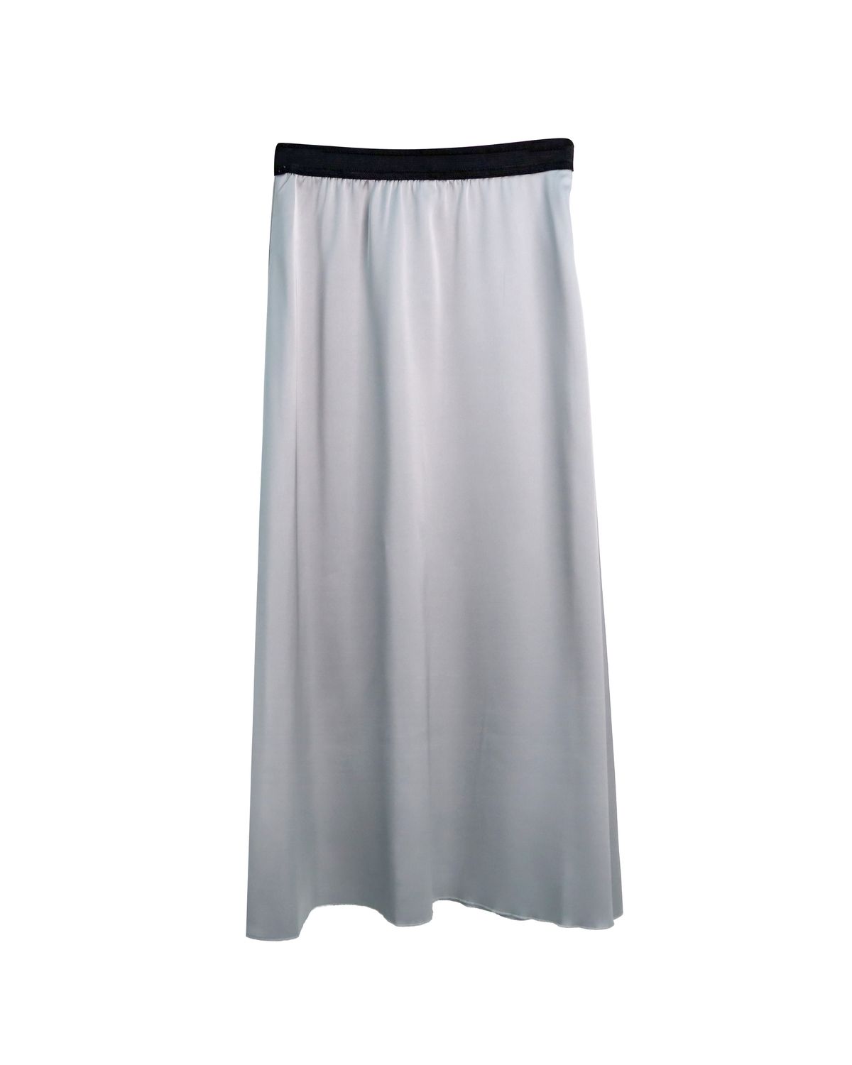 SHEEN LONG SKIRT - SILVER