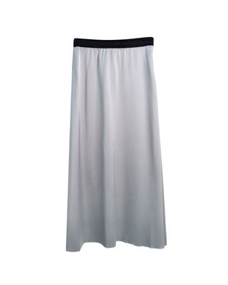 SHEEN LONG SKIRT - SILVER