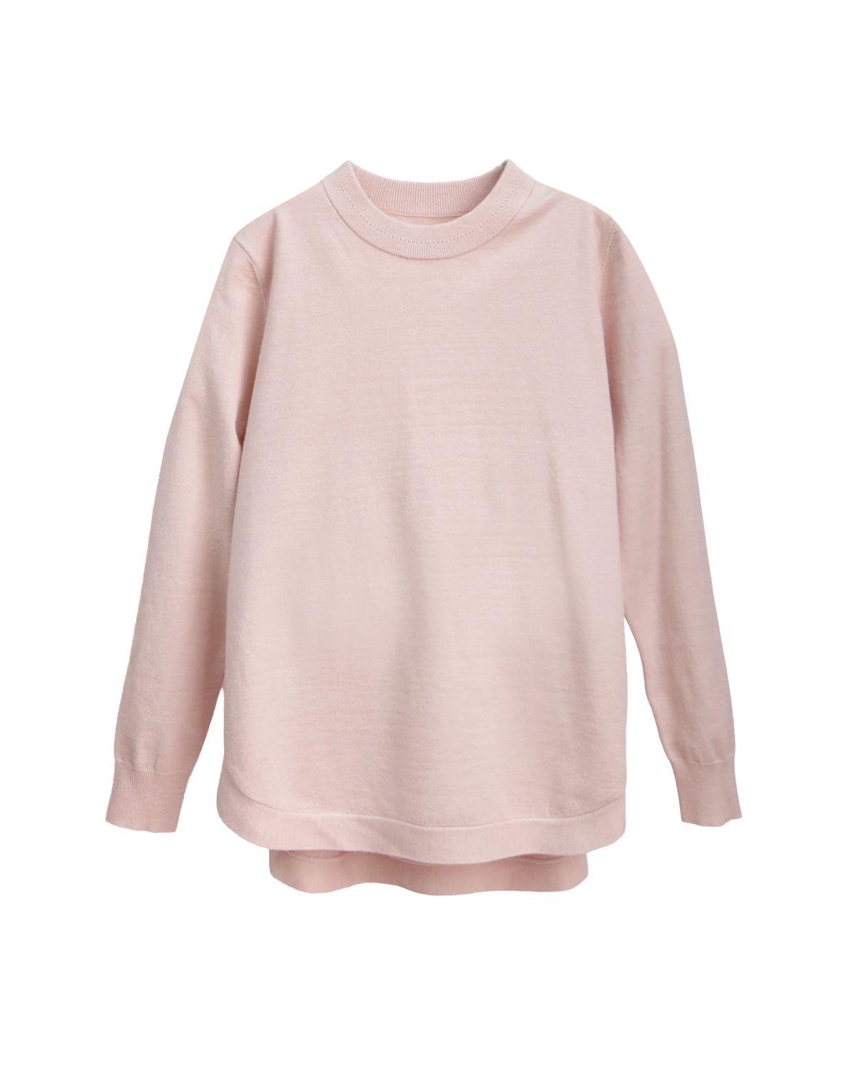 HIGH LOW CURVED HEM TOP - BLOSSOM