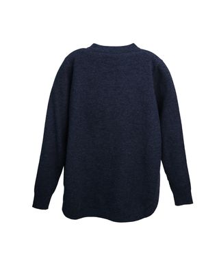 HIGH LOW CURVED HEM TOP - DENIM