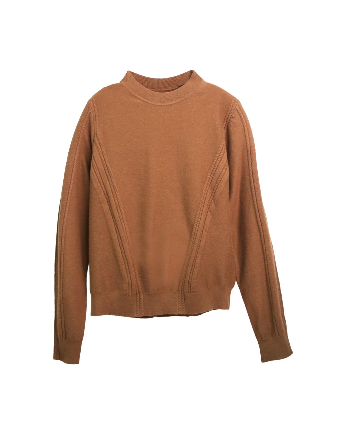 CABLE KNIT DETAILED TOP - MAPLE
