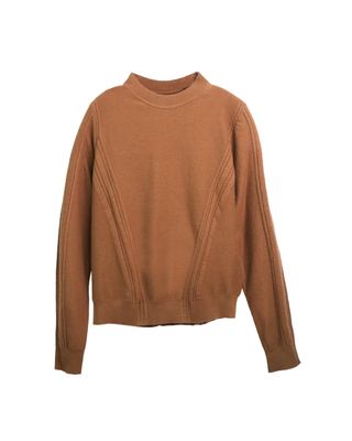 CABLE KNIT DETAILED TOP - MAPLE