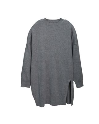 SIDE SLIT PULLOVER - MHG/ SILVER