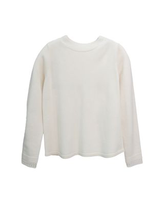 WOOL KNITTED TOP - PEARL