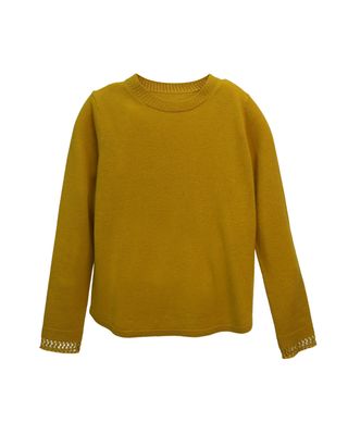 WOOL KNITTED TOP - MUSTARD