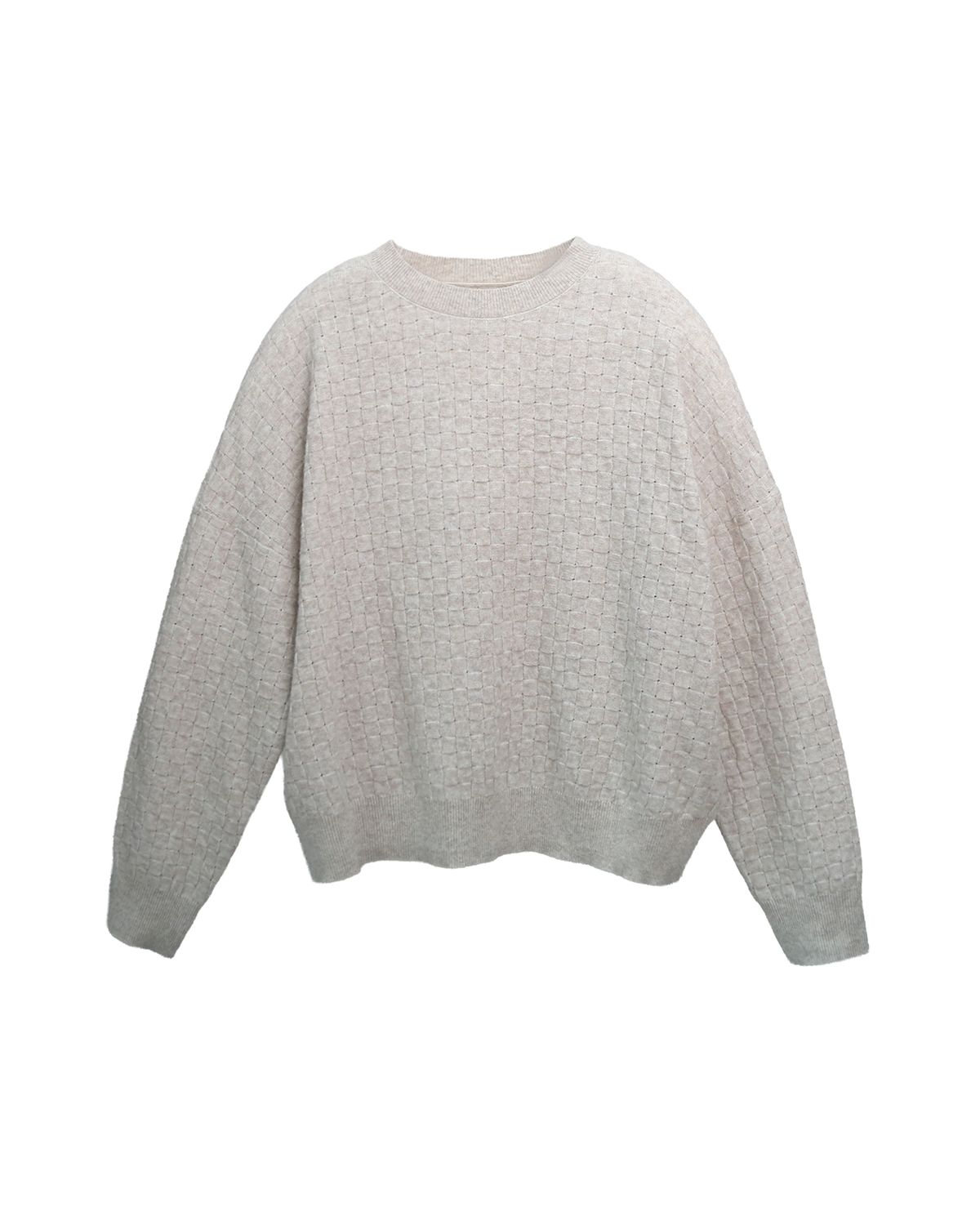 BASKETWEAVE KNIT TOP - SHEEP
