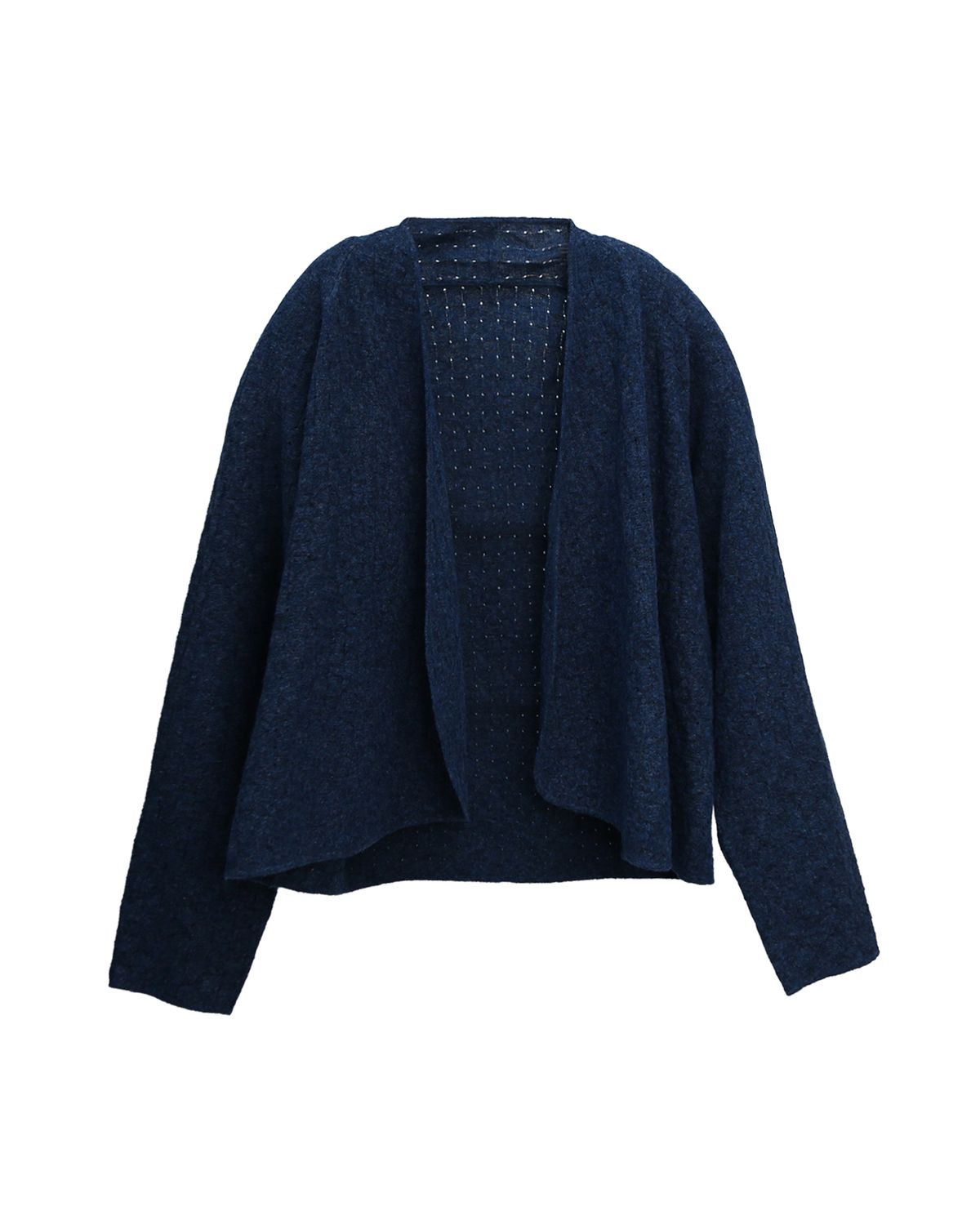 BASKETWEAVE CARDIGAN - TEAL