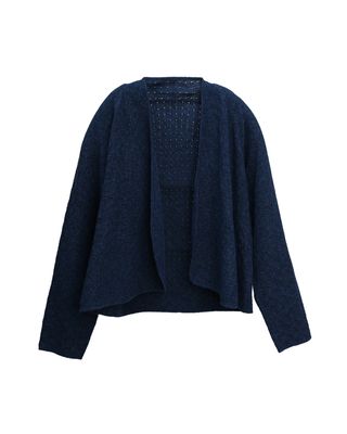 BASKETWEAVE CARDIGAN - TEAL