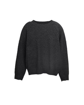 BASKETWEAVE KNIT TOP - BLACK