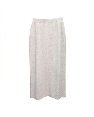 BASKETWEAVE KNIT SKIRT - SHEEP