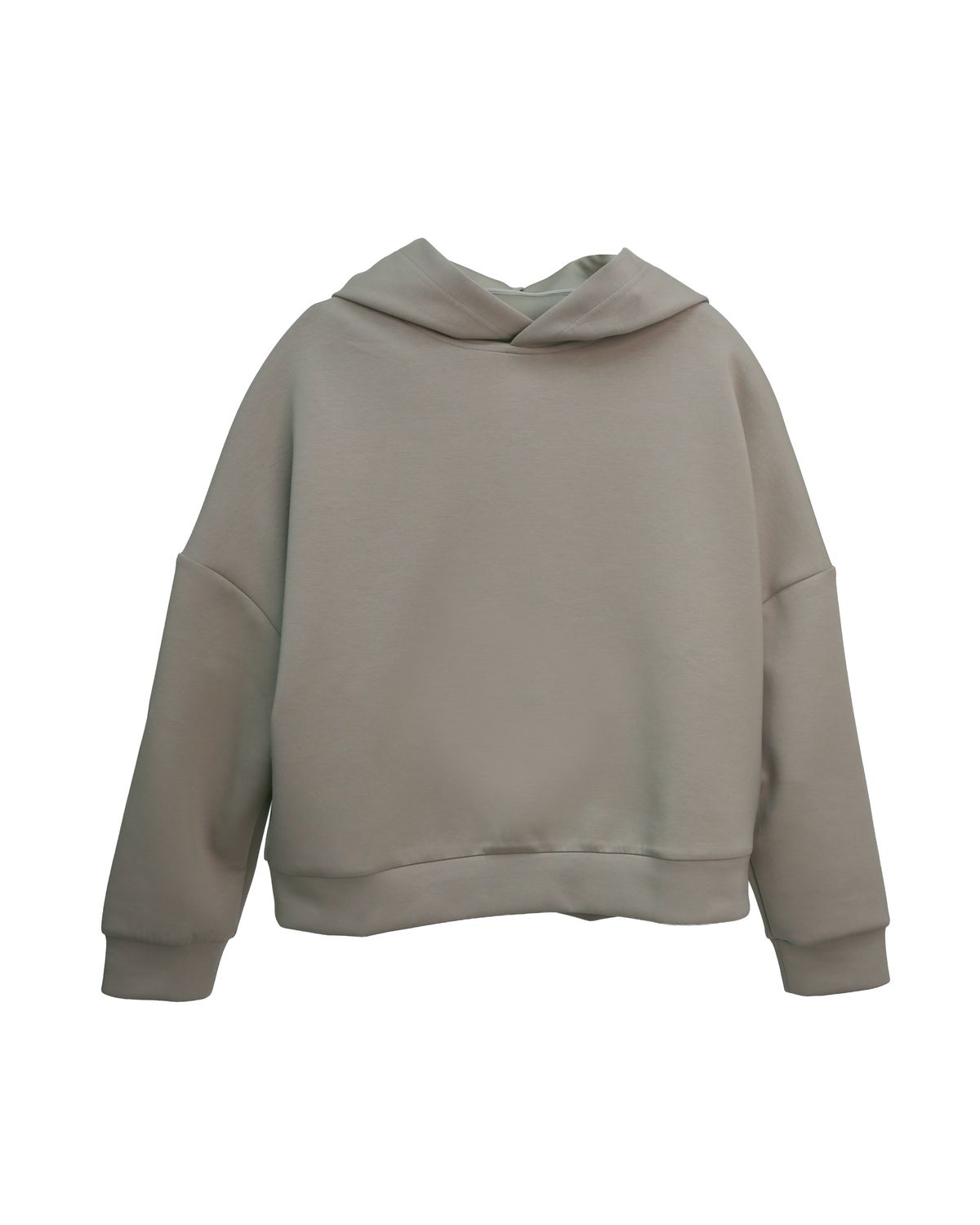 DOUBLE KNIT HOODIE - TAUPE