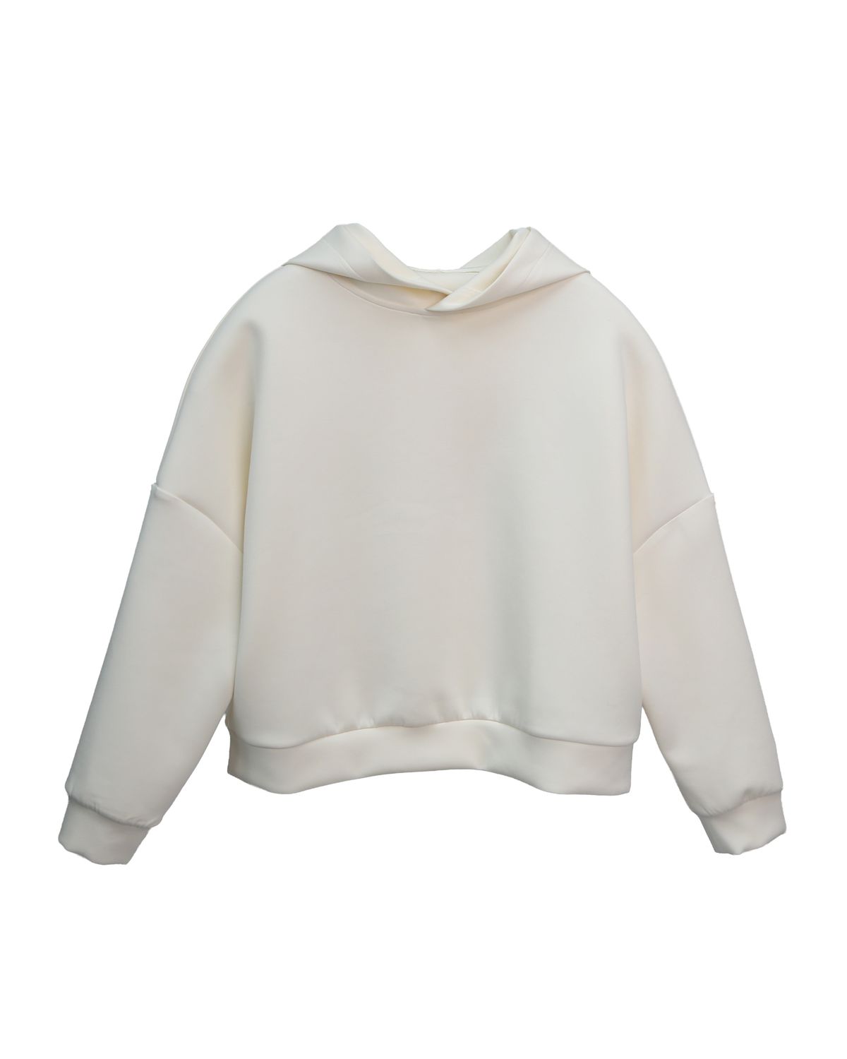 DOUBLE KNIT HOODIE - PEARL