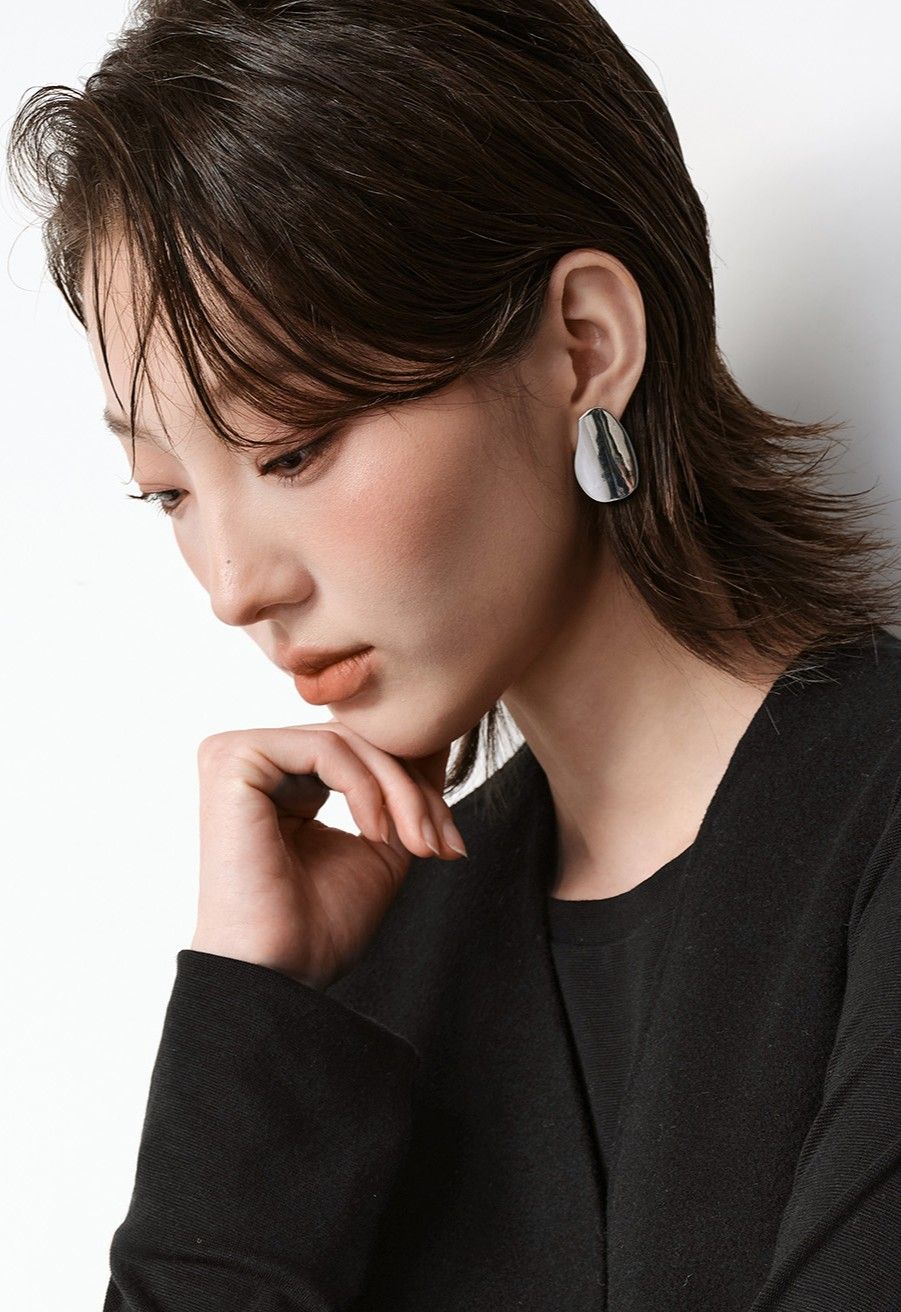 GEOMETRIC EARRINGS - SILVER