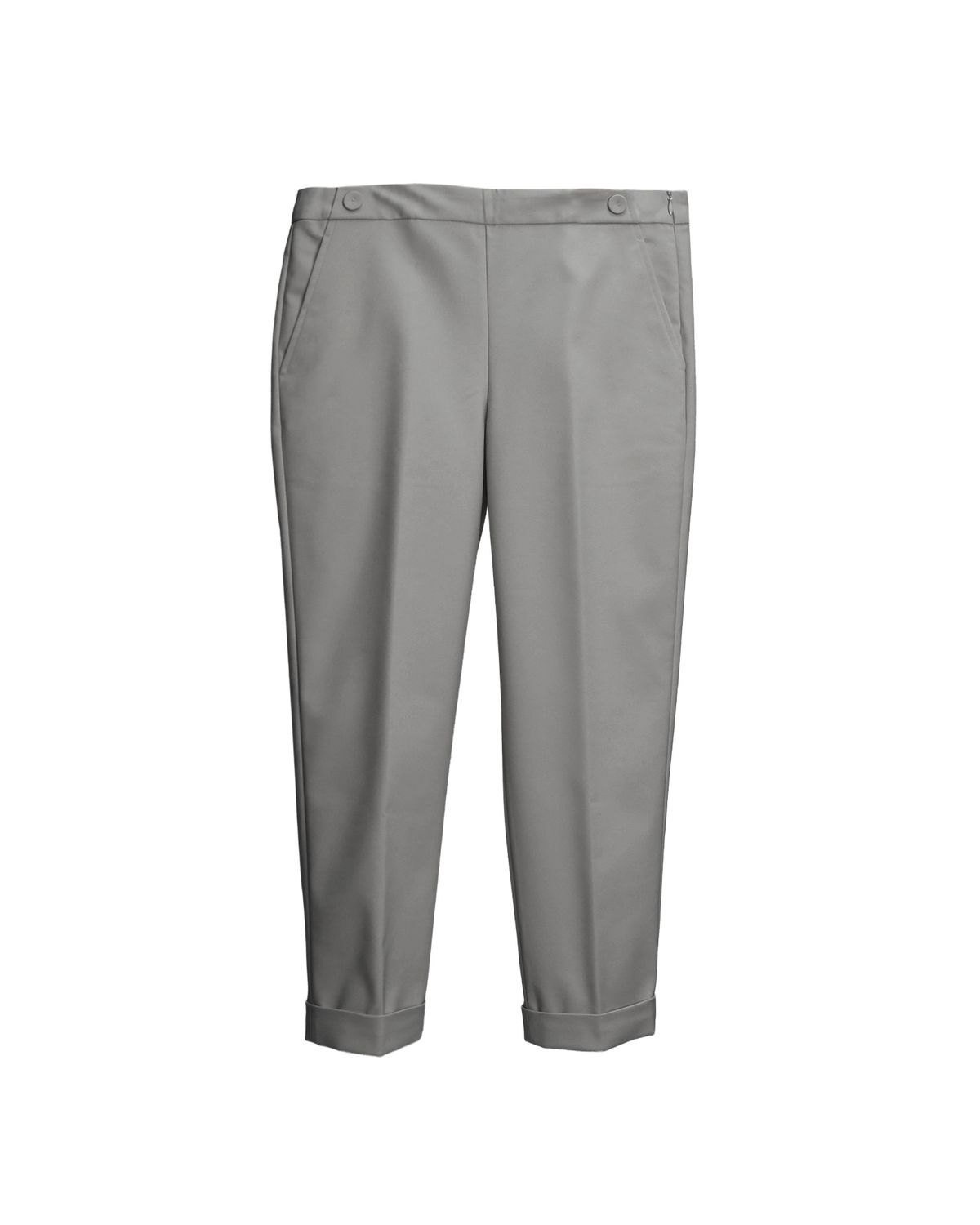 BUTTON DETAILED TAPERED PANTS - DOLPHIN