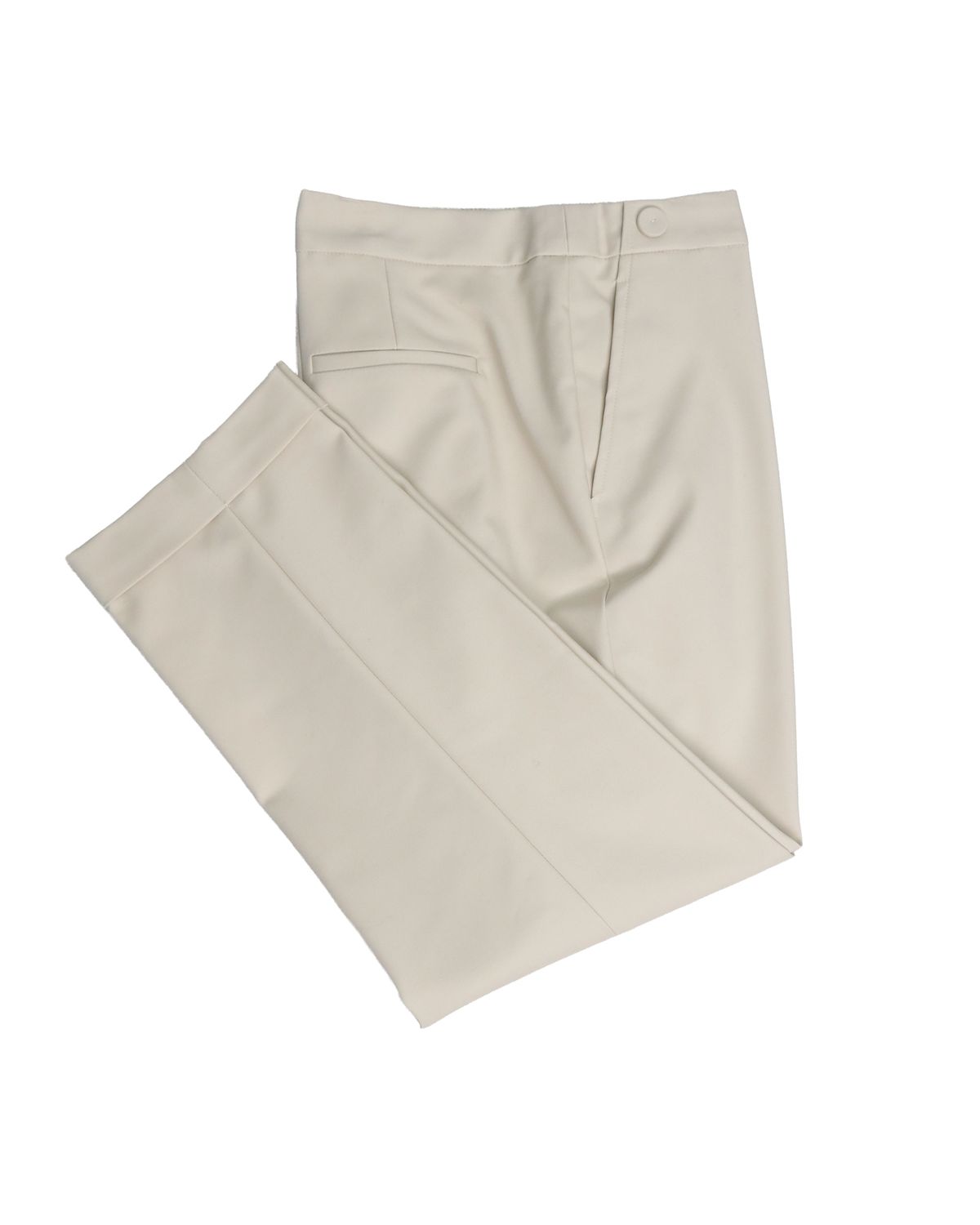 BUTTON DETAILED TAPERED PANTS - ALMOND