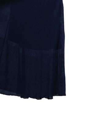 KNITTED FLARE SKIRT - NAVY