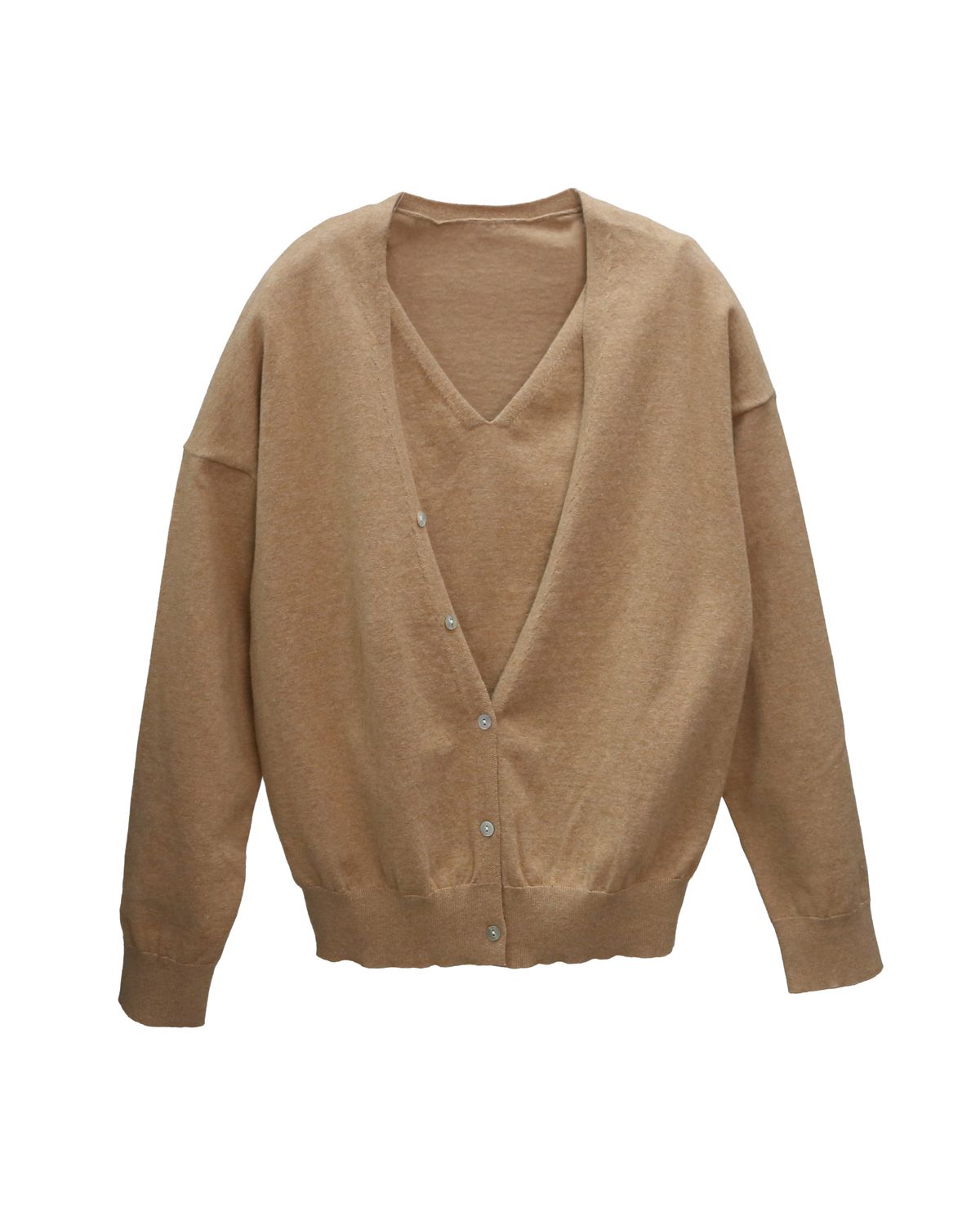 FAKE-2-PIECE TOP - CAMEL