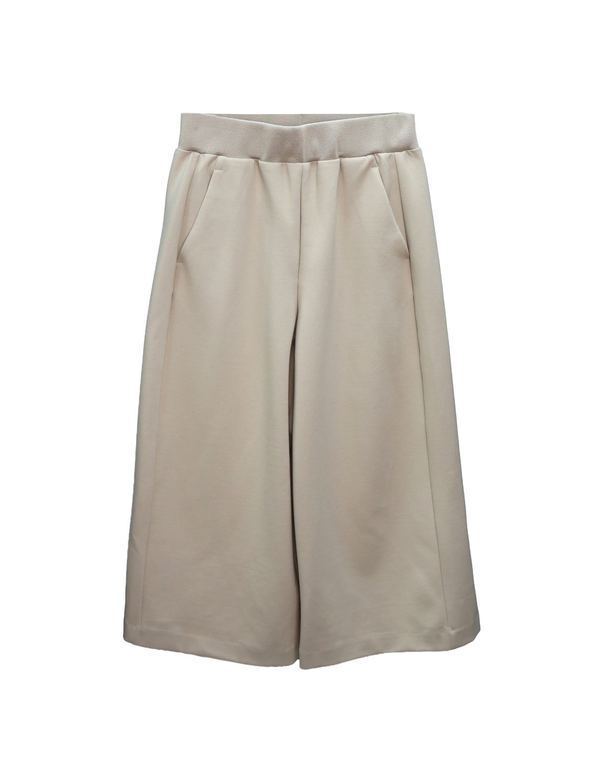 DOUBLE KNIT CULOTTES - PEBBLE