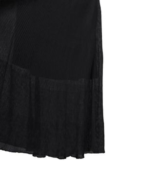KNITTED FLARE SKIRT - BLACK
