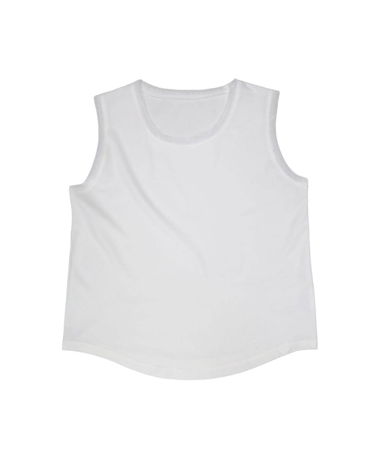 MESH TRIM TANK TOP - EGGSHELL