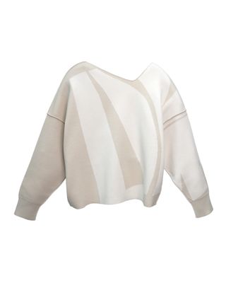 L-O-V-E REVERSIBLE BATWING TOP - PEBBLE/PEARL