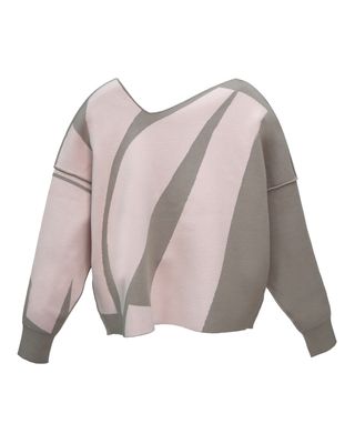 L-O-V-E REVERSIBLE BATWING TOP - TAUPE/PALE PINK