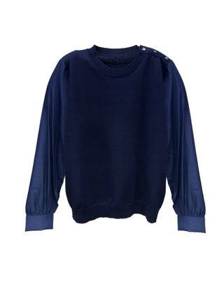 SHOULDER BUTTON TOP - DENIM