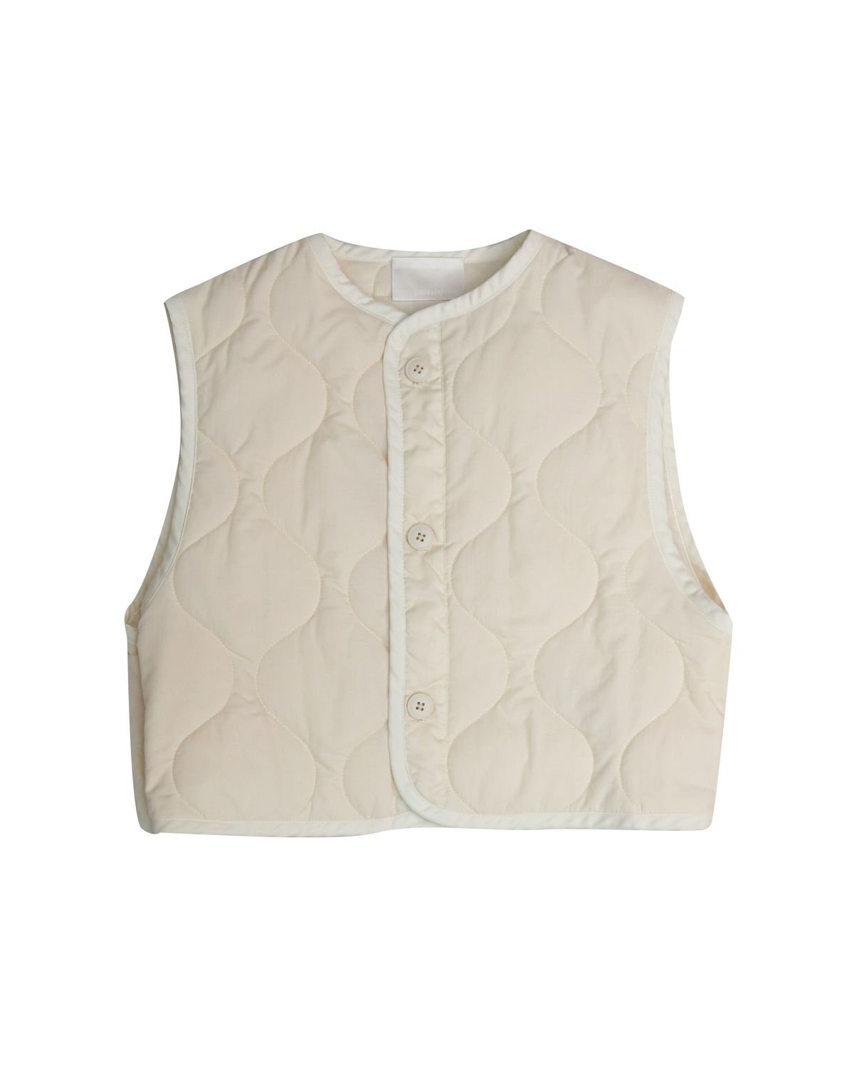 LIGHT WEIGHT QUILTED VEST - PEARL