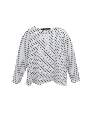 STRIPE LONG SLEEVES T-SHIRT - EGGSHELL
