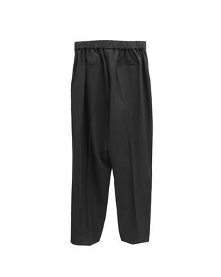 BUTTON DETAILED TAPERED PANTS - BLACK
