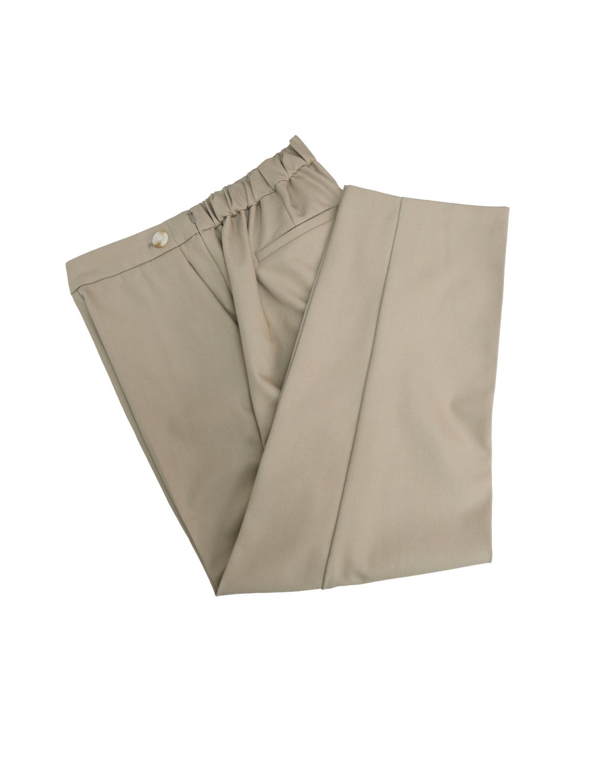 BUTTON DETAILED TAPERED PANTS - WHEAT