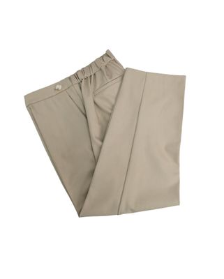 BUTTON DETAILED TAPERED PANTS - WHEAT