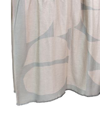 GEOMETRIC PRINT SCARF - TAUPE / PALE PINK