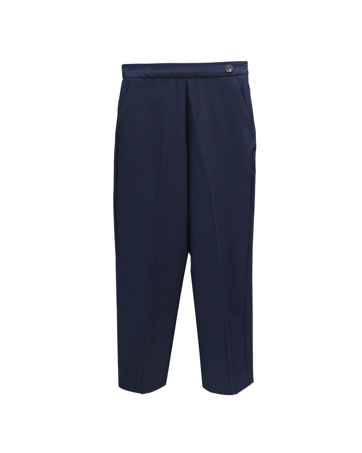 BUTTON DETAILED TAPERED PANTS - NAVY
