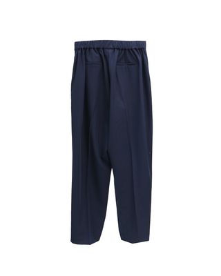 BUTTON DETAILED TAPERED PANTS - NAVY